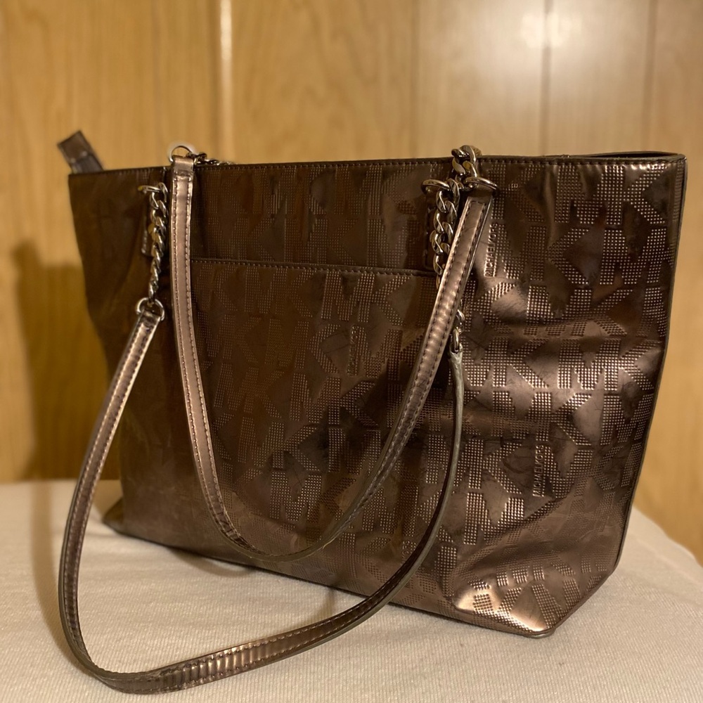 Michael Kors Metallic Bronze Totes - Picture 2 of 8